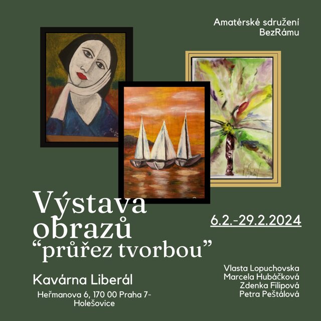 Plakát výstavy Průřez tvorbou