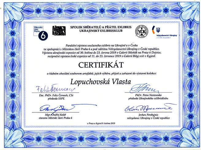 Certifikát Exlibris